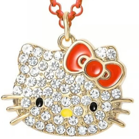 Hello Kitty Sanrio Girls Pave Necklace - Picture 1 of 4